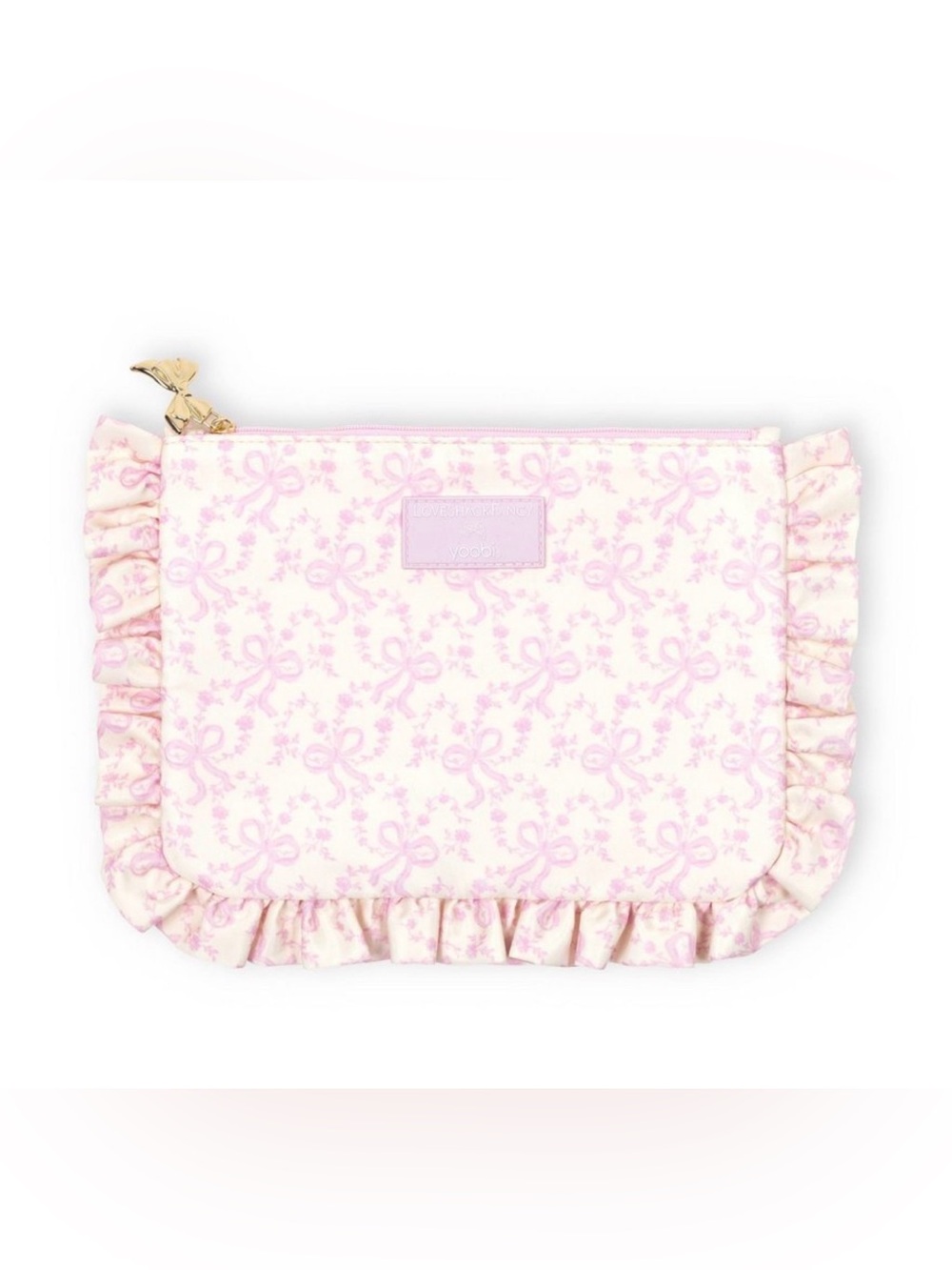 LoveShackFancy x Target - Yoobi Coquette Bow Flat Zip Pencil Cas